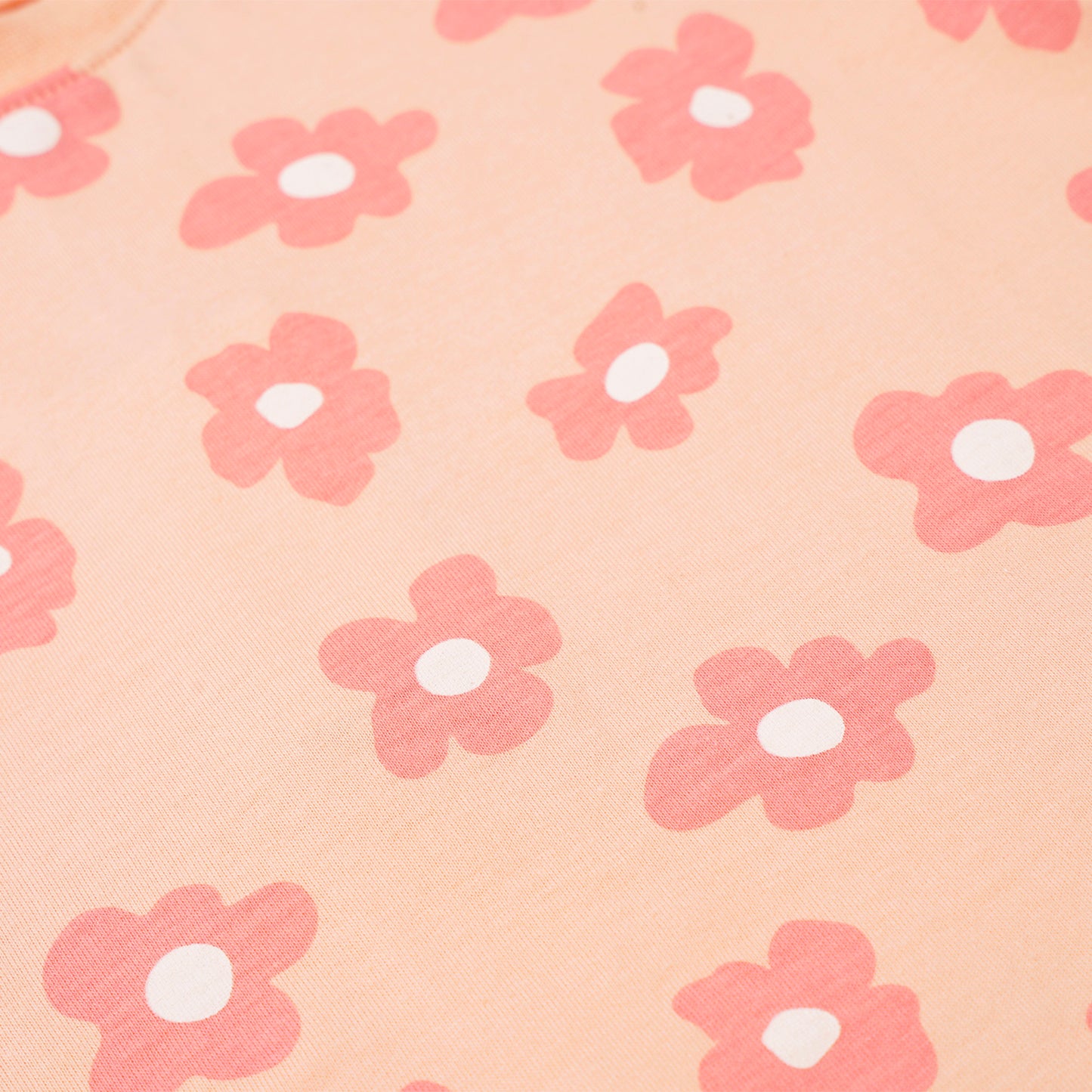 PONEY GIRLS ORANGE FLOWER SHORT SLEEVE TEE