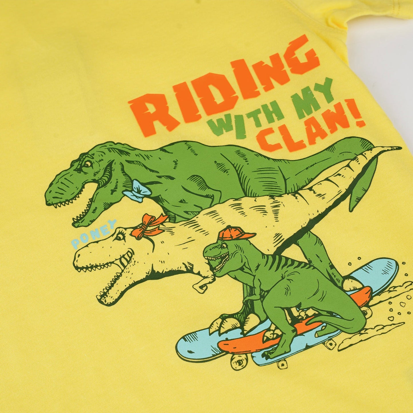 PONEY BOYS YELLOW RIDING WITH MY CLAN! SHORT SLEEVE TEE