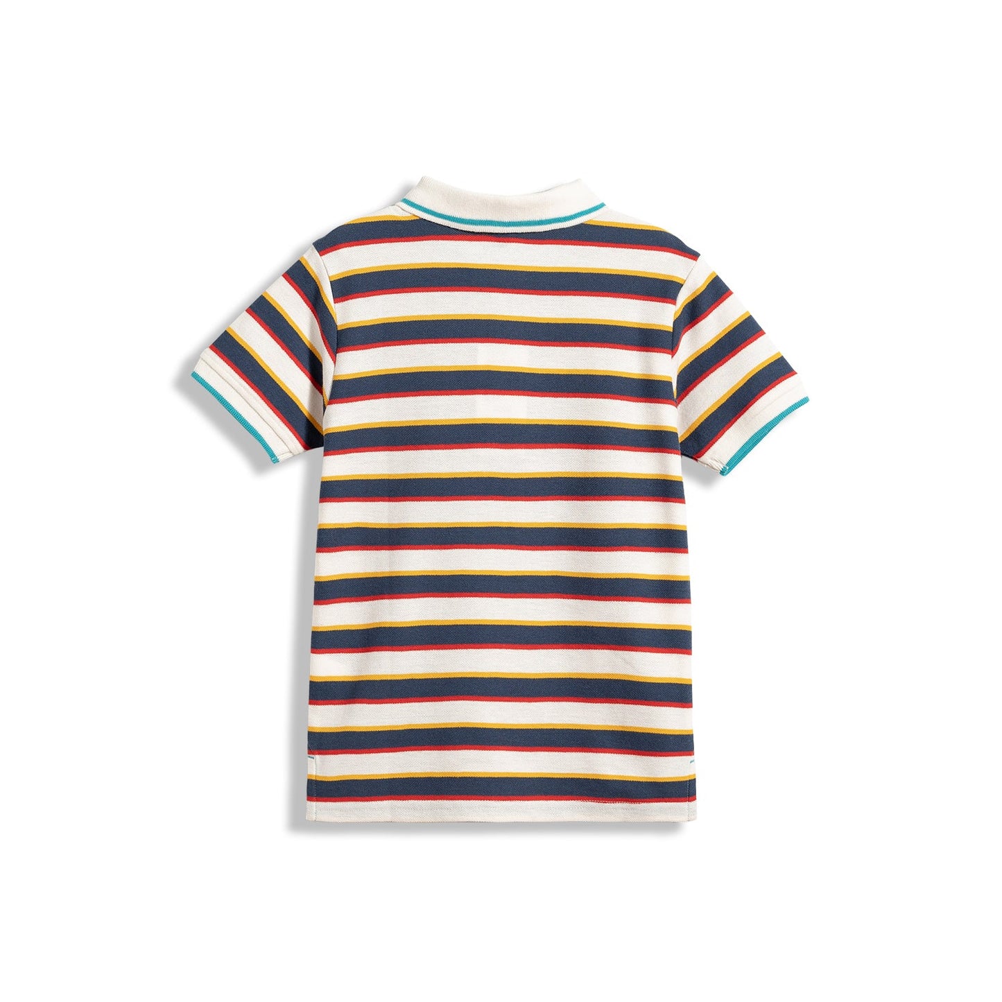 Poney Boys Yarn Dye White Stripe Short Sleeve Polo