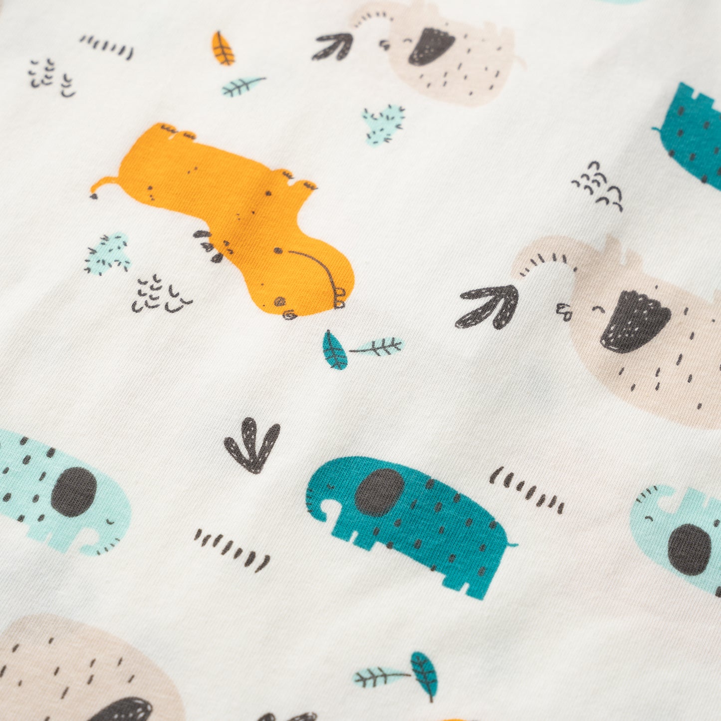 Poney Elephant Safari Short Sleeve Bodysuit