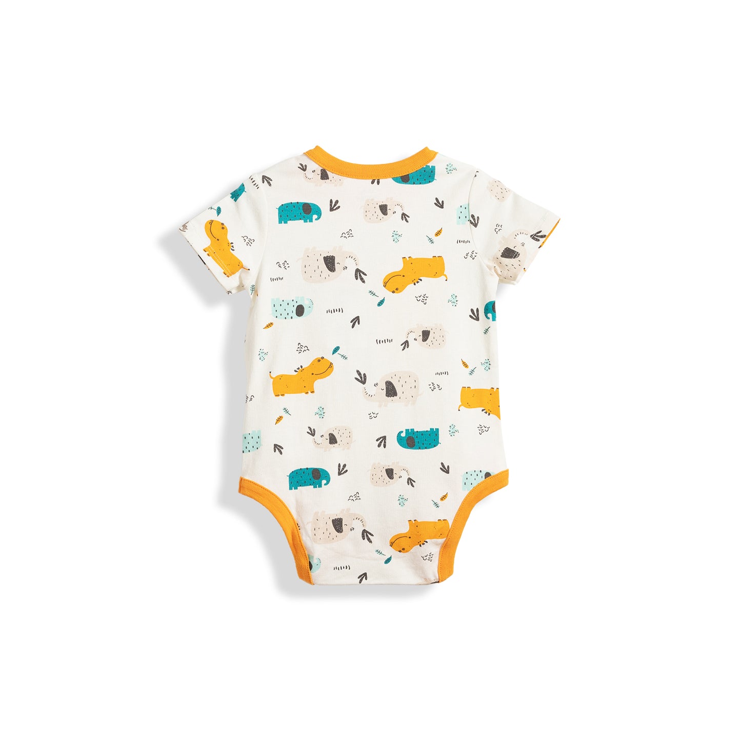 Poney Elephant Safari Short Sleeve Bodysuit