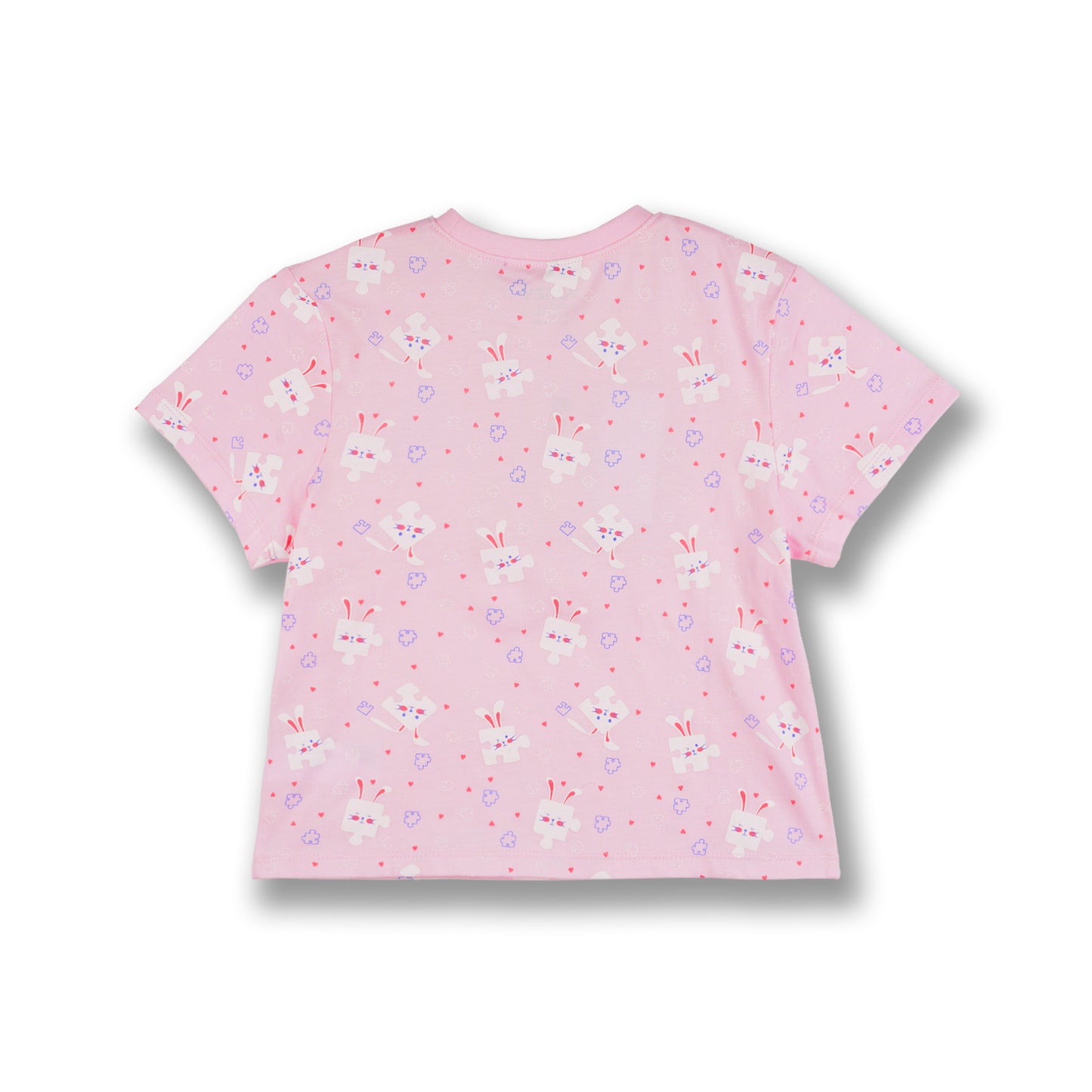 PONEY GIRLS LT PINK PUZZLE SHORT SLEEVE TEE