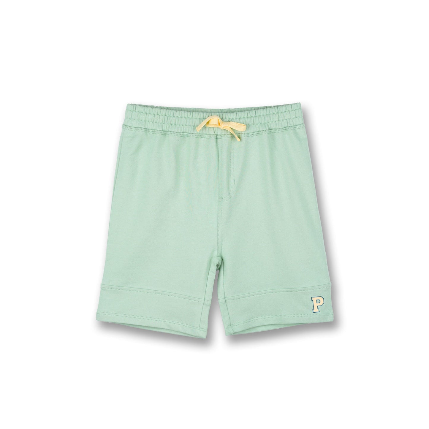 PONEY BOYS GREEN CUT & SEW YELLOW LOGO BERMUDA