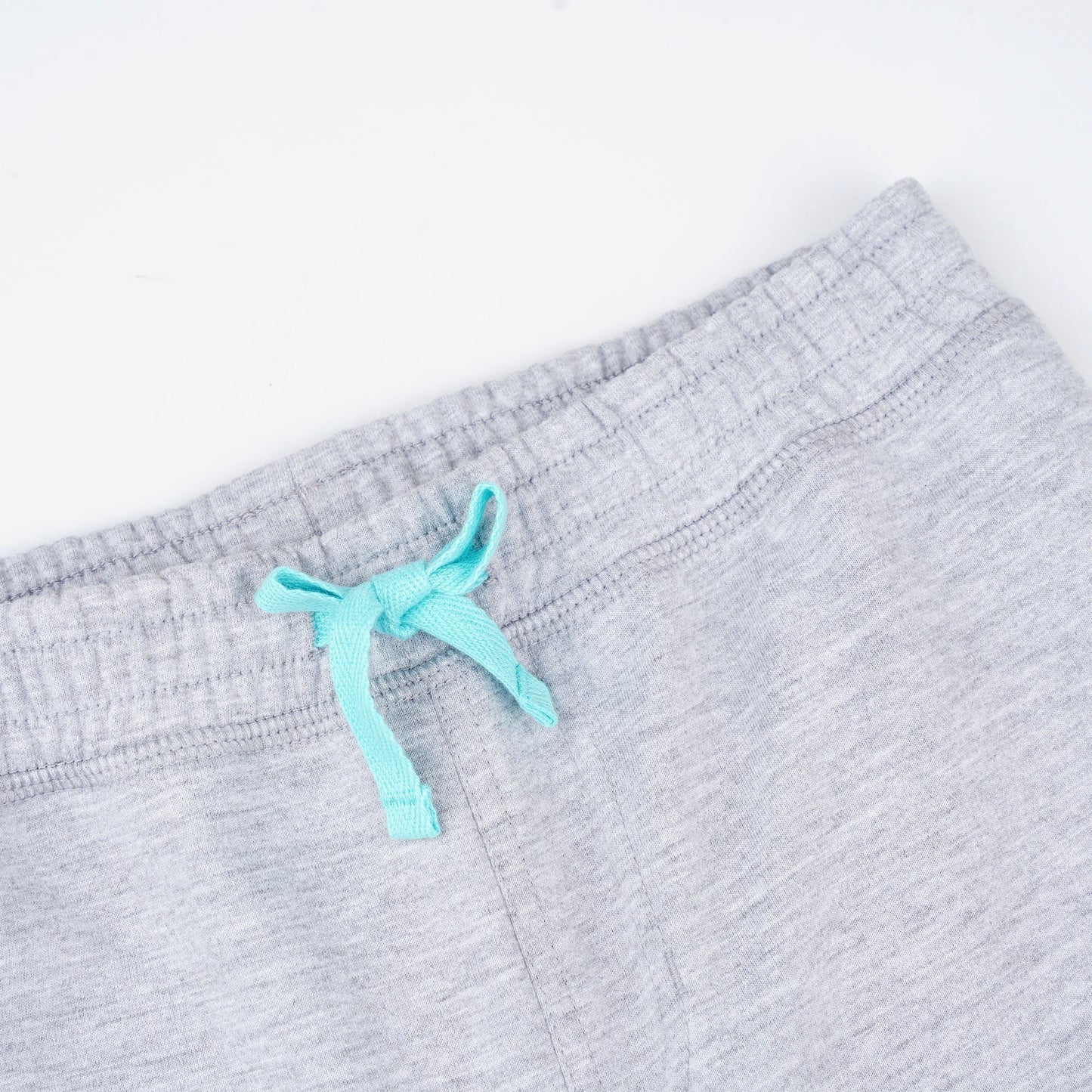 PONEY BOYS MELANGE CUT & SEW TURQUOISE LOGO BERMUDA