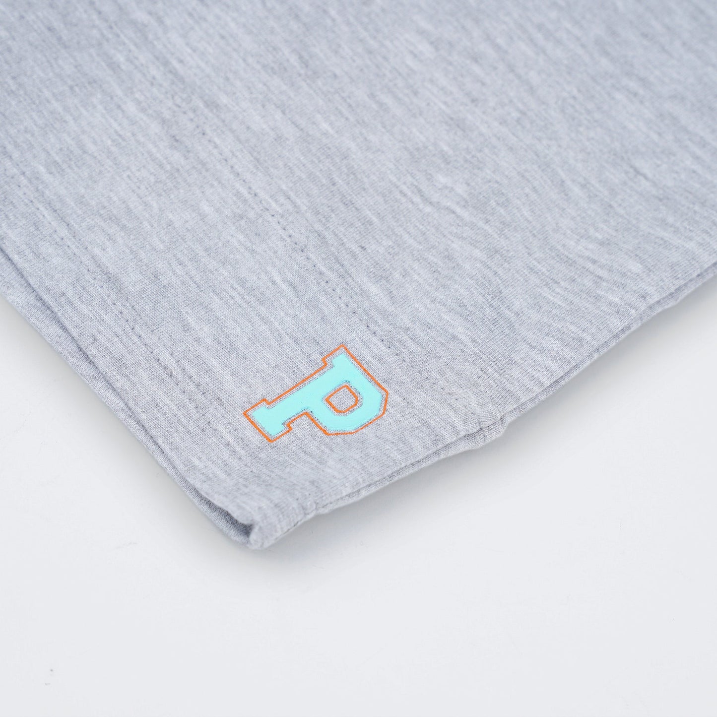 PONEY BOYS MELANGE CUT & SEW TURQUOISE LOGO BERMUDA