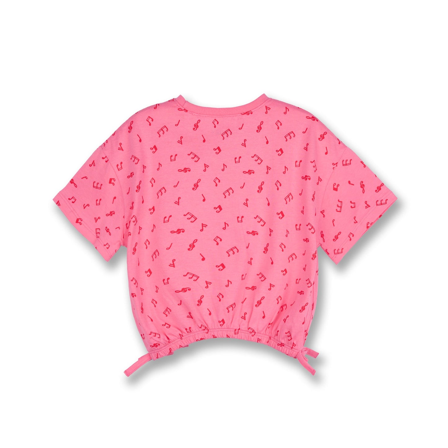 PONEY GIRLS PINK MELODY GATHERED SHORT SLEEVE TEE