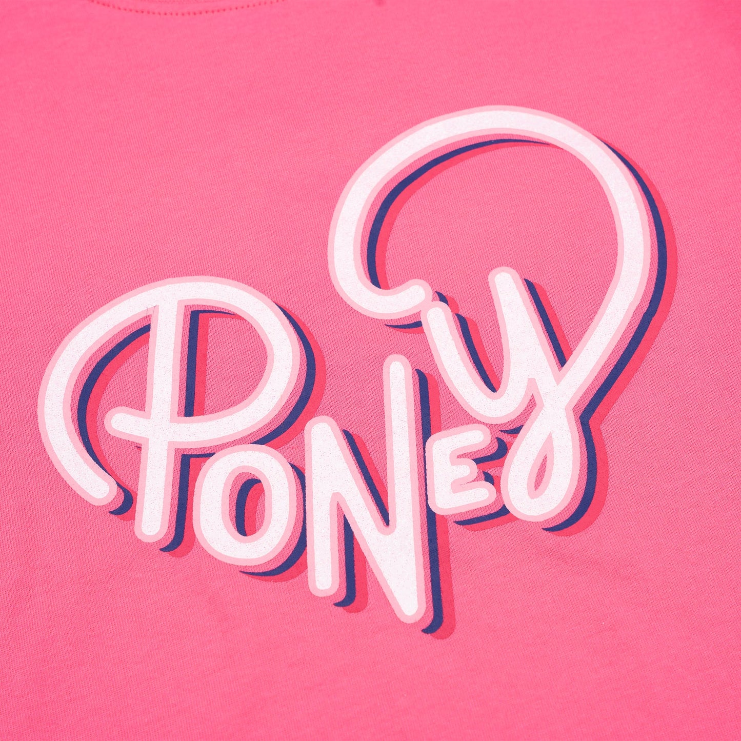 PONEY GIRLS FUCHSIA CANDY RUFFLED SHORT SLEEVE TEE