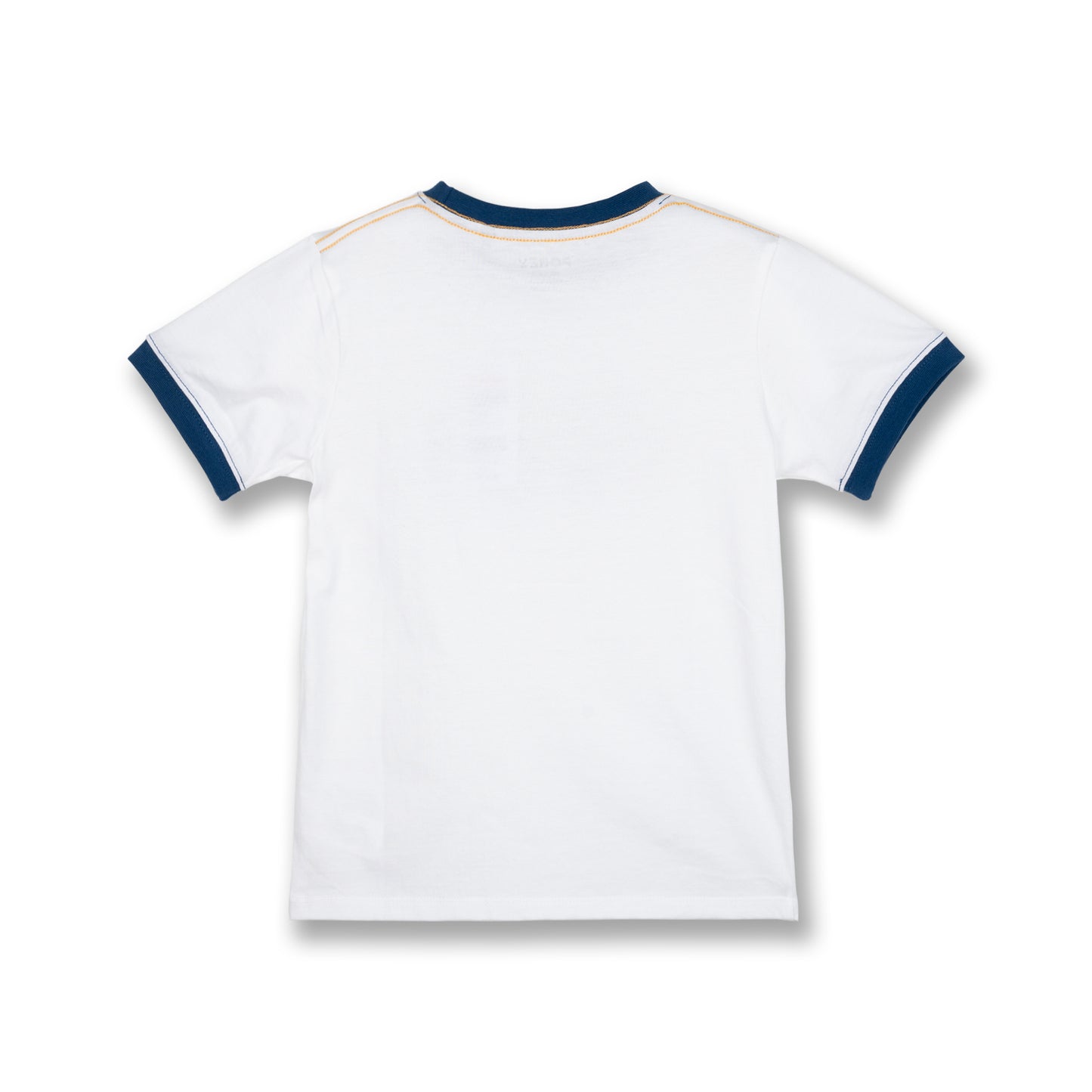 PONEY BOYS WHITE COLOUR BLOCKING WITH LOGO OVERSIZED SHORT SLEEVE TEE