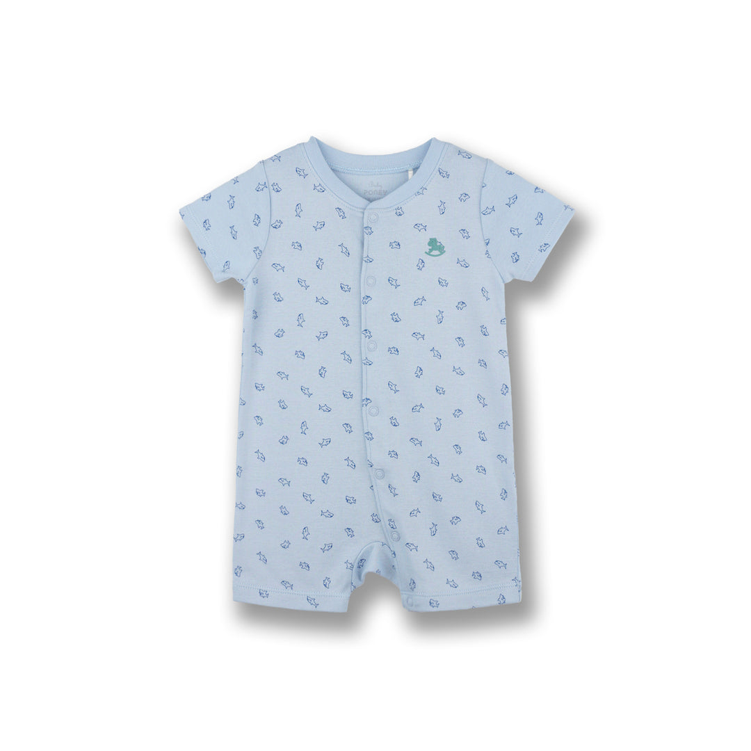 PONEY BABY BOYS JASPER SHORT SLEEVE ROMPER