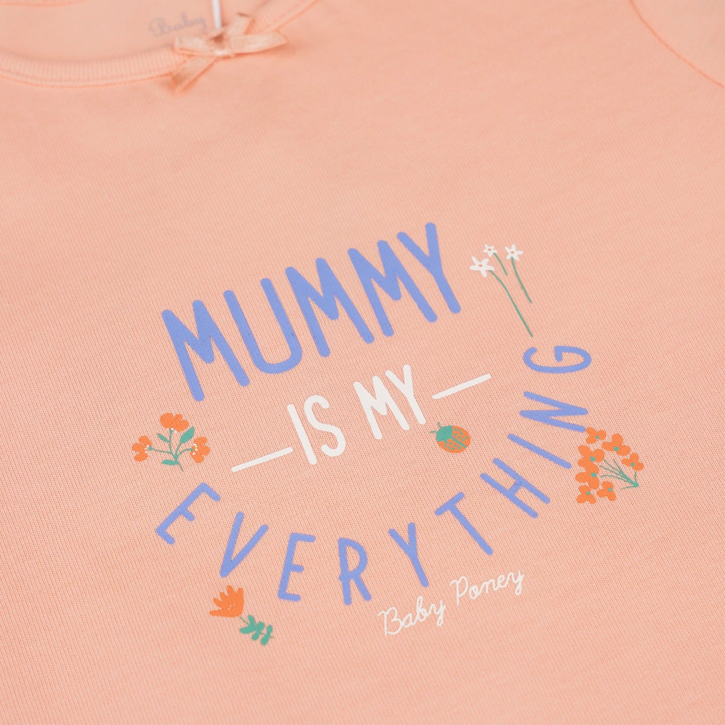 PONEY BABY GIRLS ORANGE MUMMY IS MY EVERYTHING LOUNGEWEAR SET