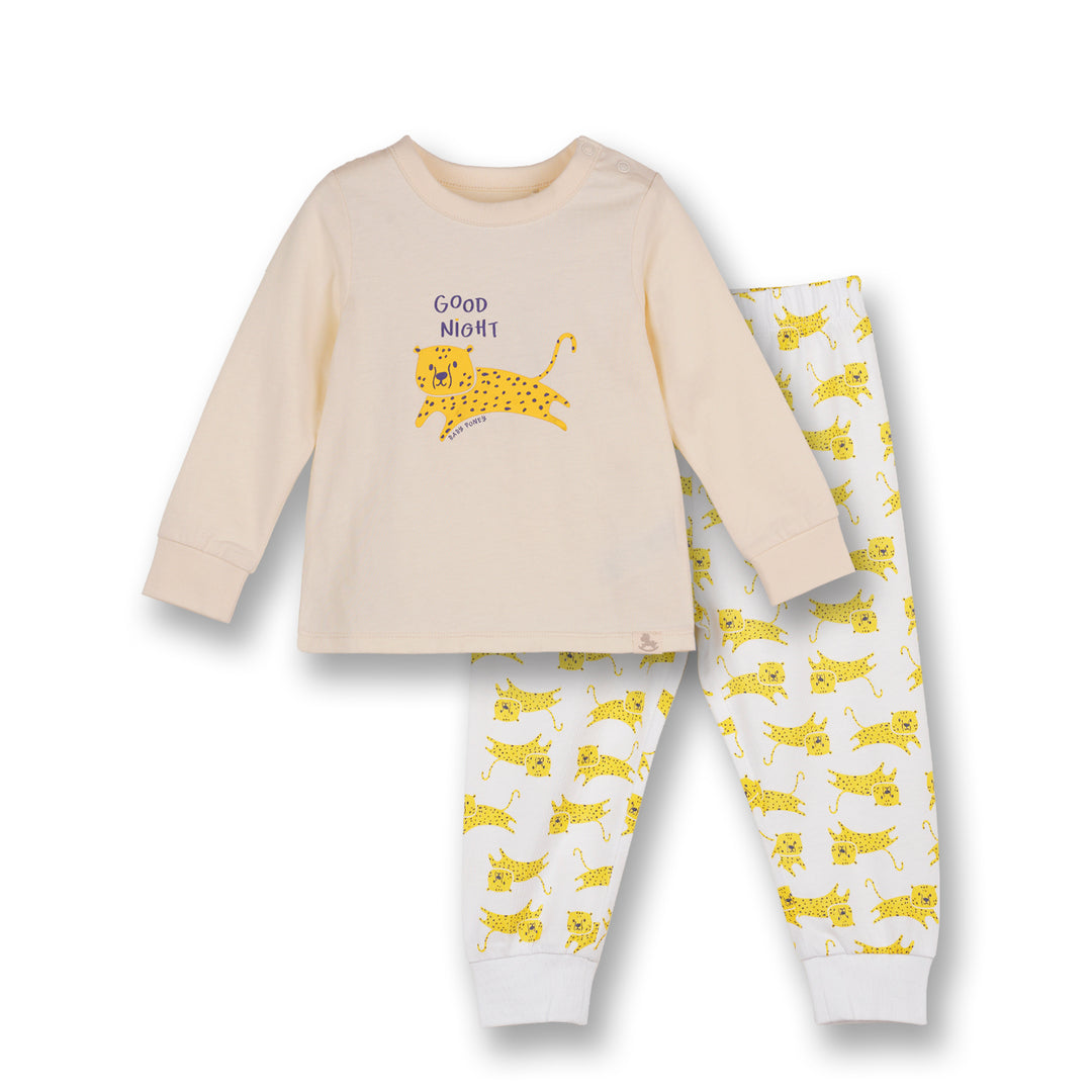 PONEY BABY BOYS WHITE GOOD NIGHT! LOUNGEWEAR SET