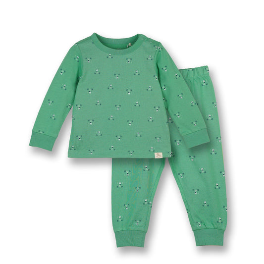 PONEY BABY BOYS GREEN FUN BEAR LOUNGEWEAR SET