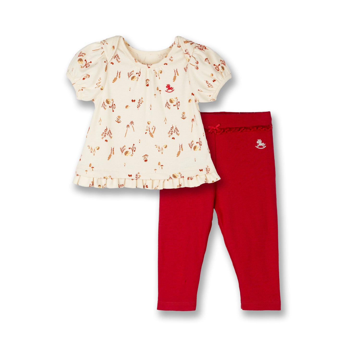 PONEY BABY GIRLS HEDGEHOG 2 IN 1 TOP & BOTTOM SET