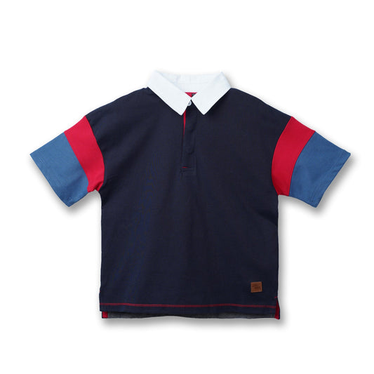 Poney Boys Over-sized Colour Blocking Short Sleeve Polo