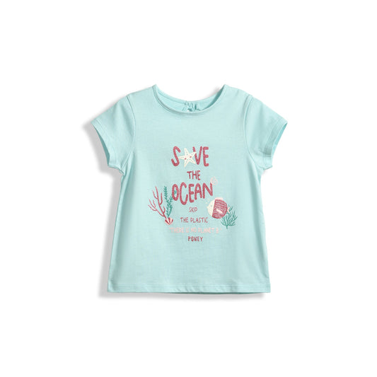 Poney Girls Save The Ocean Short Sleeve Tee