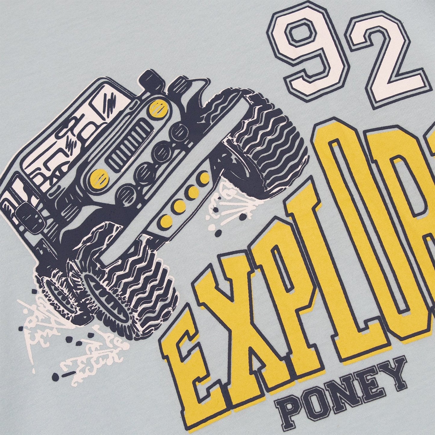 Poney Boys Jeep Car Explore Round Neck Short Sleeve Tee