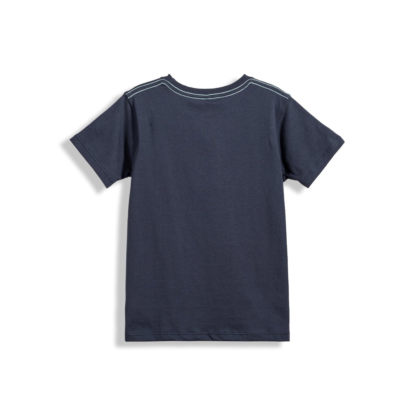 Poney Boys Navy Stripe Printed Short Sleeve Tee