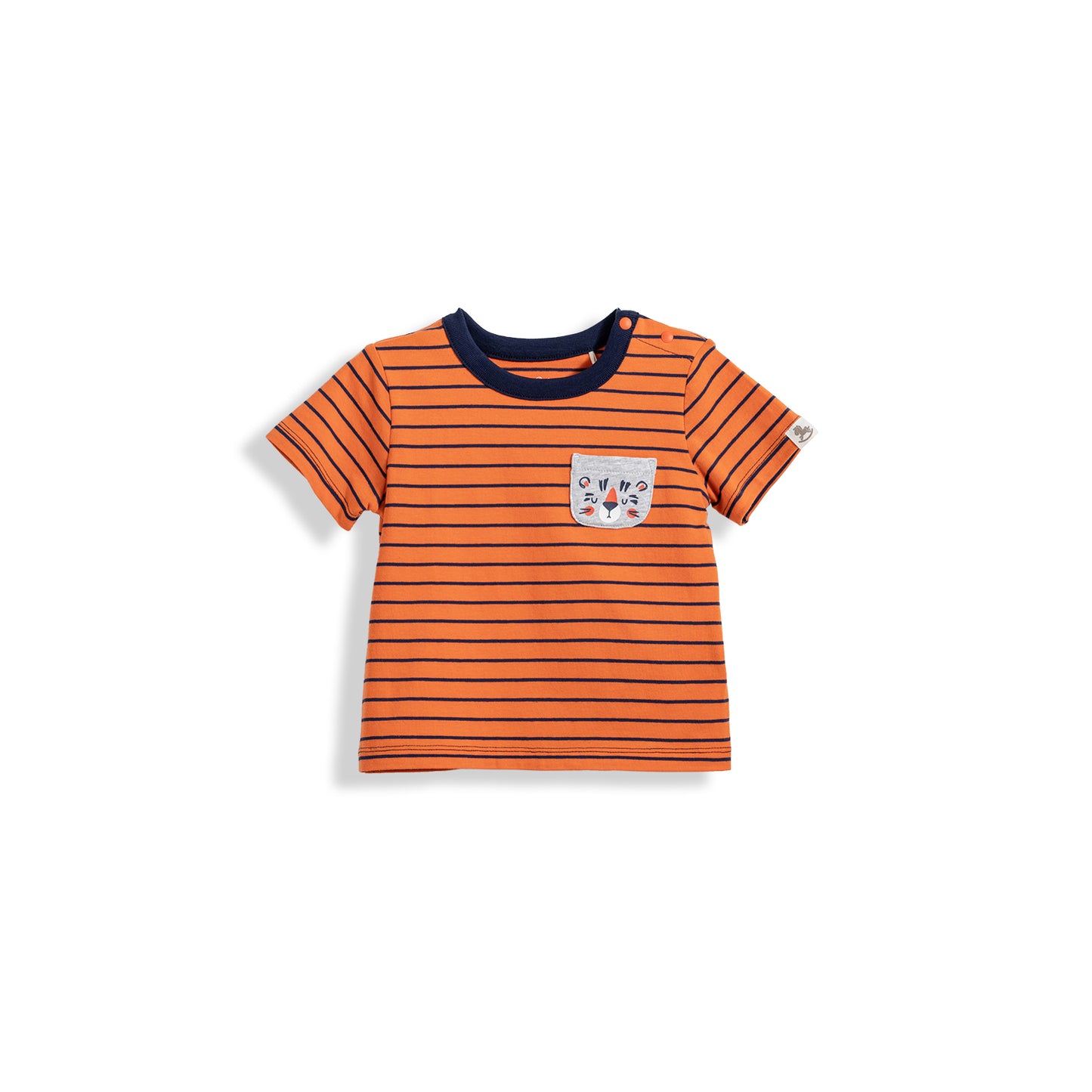 Poney Vibrant Orange Sleepy Tiger Short Sleeve Top