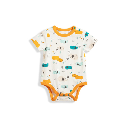 Poney Elephant Safari Short Sleeve Bodysuit