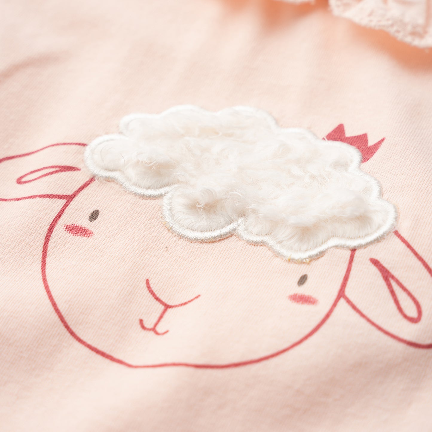 Poney Fluffy Sheep Short Sleeve Bodysuit