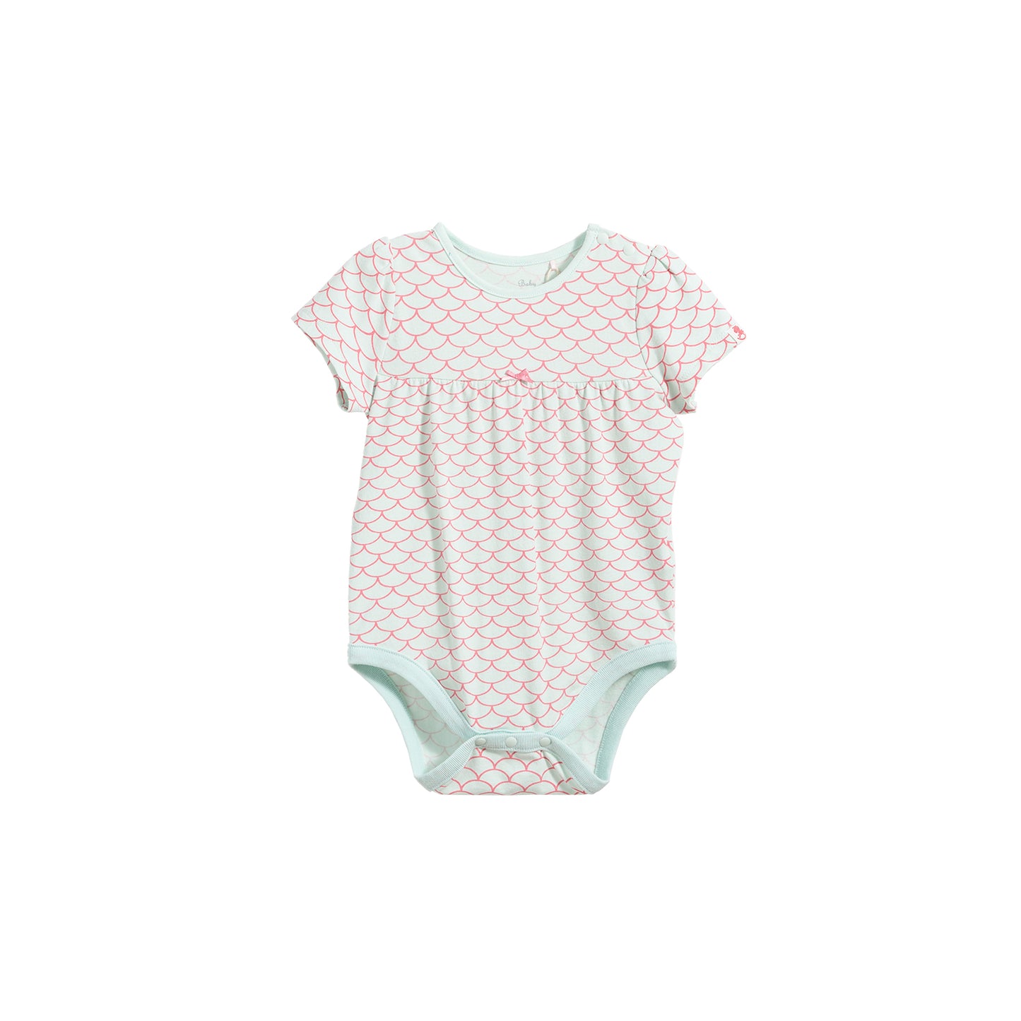 Poney Scaly all-over prints short sleeve bodysuit